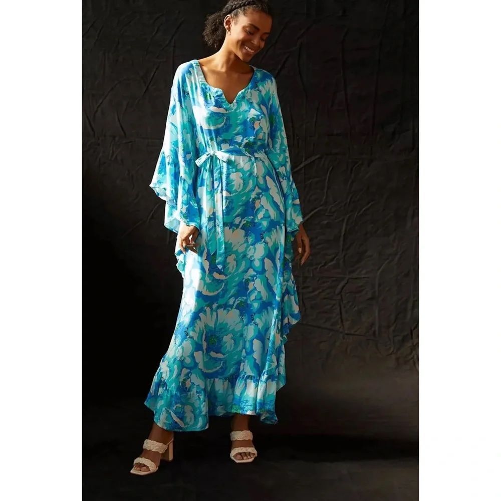 Anthropologie Bel Kazan Floral Kaftan